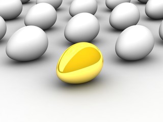 Golden egg. Concept - the Best.