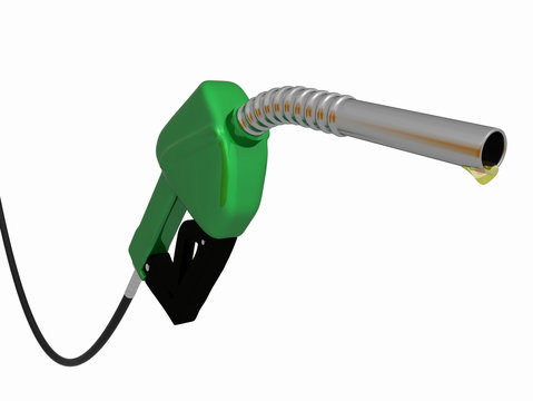 a 3d green gas pump