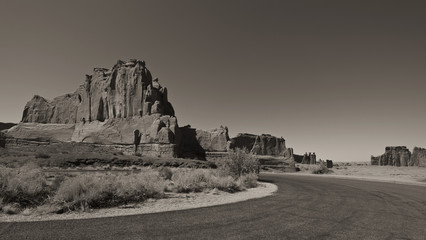 scenic sandstone evening capture at arches national park