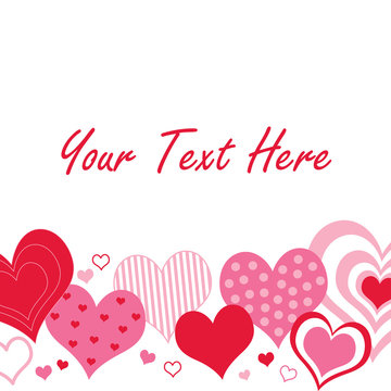 Red and Pink Hearts Border