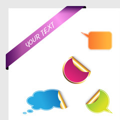 Set of colored stickers.