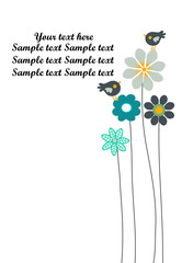 vector background with flowers