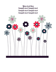 vector background with flowers