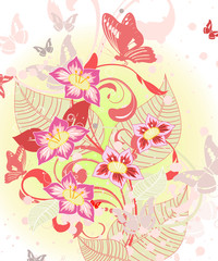 Fototapeta na wymiar abstract floral pattern