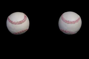 Two Baseballs With Copy Space