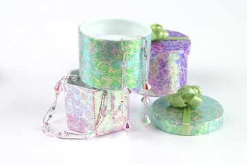 jewelries and present boxes