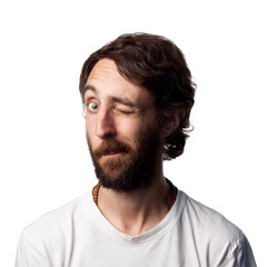 Obraz premium Winking young man