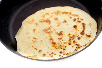 Pfannkuchen in der Pfanne
