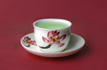 Green tea in a cup