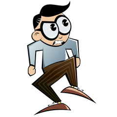 retro cartoon mann wütend zornig