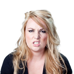 Naklejka premium Angry woman is mad