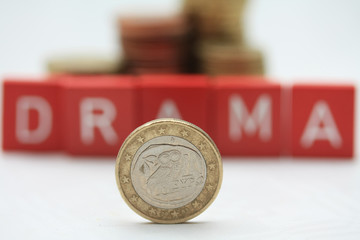Greek euro coin - a greek tragedy
