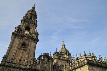 Fototapeta na wymiar Widok katedry w Santiago, Hiszpania