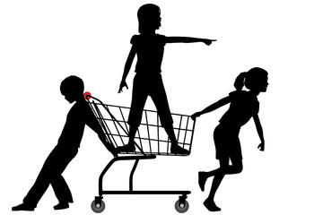 Kids get cart rolling in big shopping expedition