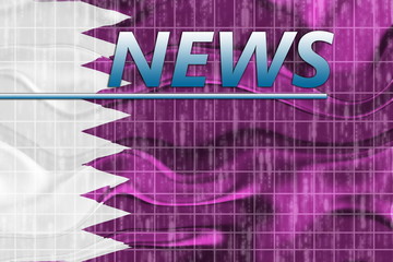 Flag of Qatar wavy news