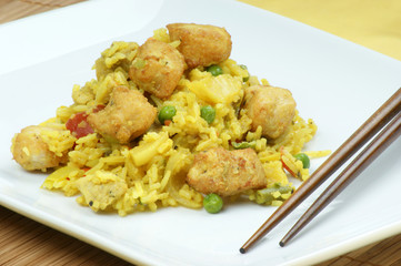 Curryreis mit Hühnergeschnetzeltes