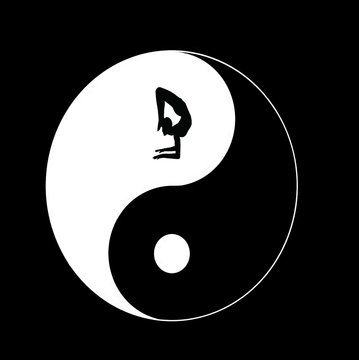yoga, zen, position, équilibre, massage, yin, yang