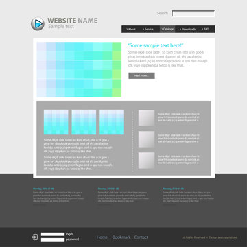 Website design template.