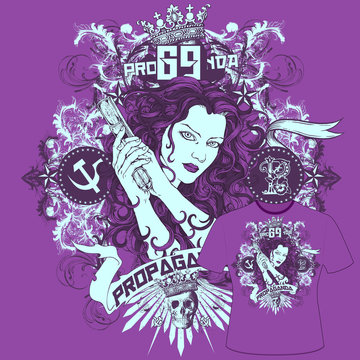 T-Shirt Print M&auml;dchen Propaganda