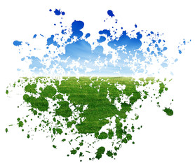 Obraz premium Painting summer landscape