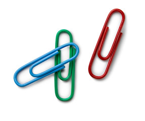 Clips isolated on the white background