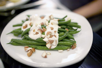 french green bean salad with almonds