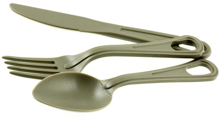 couverts pique-nique incassables polycarbonate, fond blanc