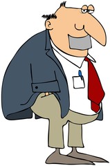 Man With Duct Tape On His Mouth