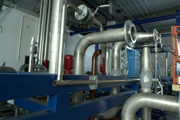 industrial pipes and machines