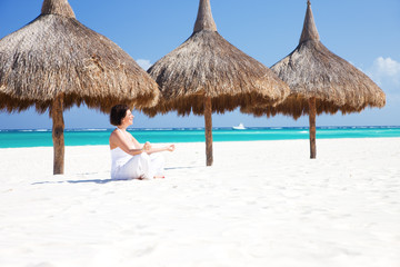 meditation on the beach