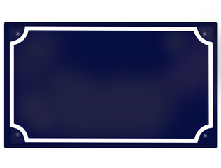 Plaque de rue vierge