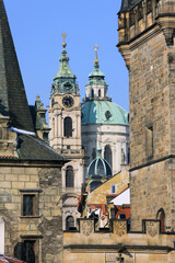 Fototapeta na wymiar The View on Prague St. Nicholas' Cathedral