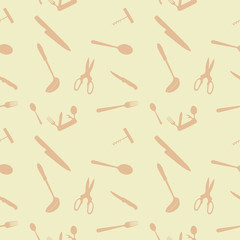 Tablewares seamless pattern