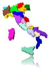 Fototapeta premium Italia Regioni 3d-1