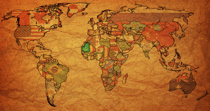 mauritania on world map