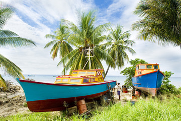 fishing boats, Six Men's Bay, Barbados