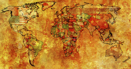 kenya on world map