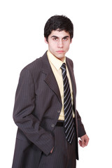 Young handsome businessman studio portrait