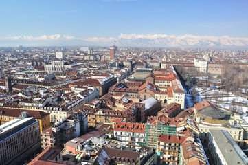 Fototapeta na wymiar Widok na Turyn, Włochy