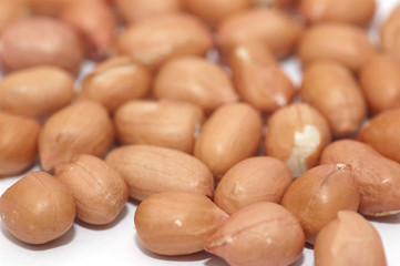 closeup shot of roasted peanuts