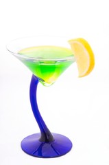 Martini with a lemon slice