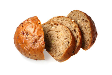 Black bread with  bred grains