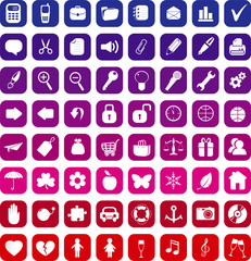 Collection of 64 vector icons.
