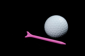 Golf Ball and Tee