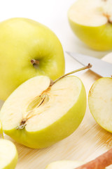 green apples and cinnamon.