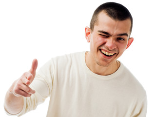 Fototapeta premium Young man on white background