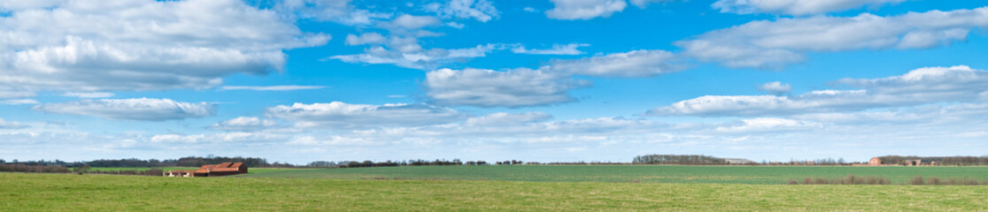 Fototapeta na wymiar Lincolnshire Farmalnd Panorama