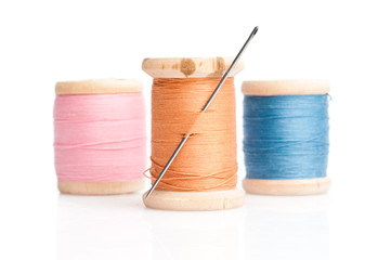 Sewing needle and threads