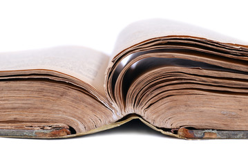 Open old book