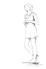 Skizze: Frau